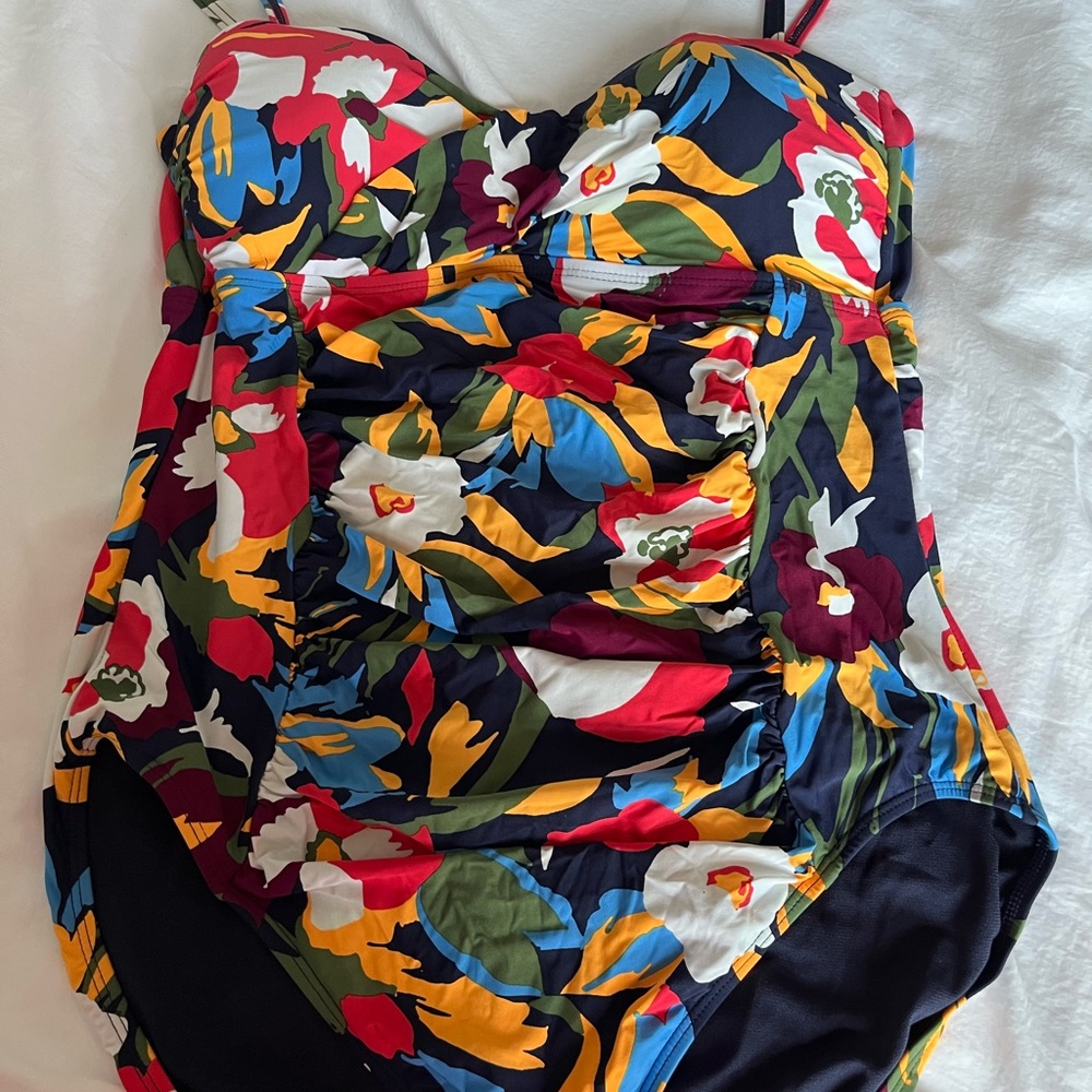 Colorful Floral Kids One Piece Swimsuit